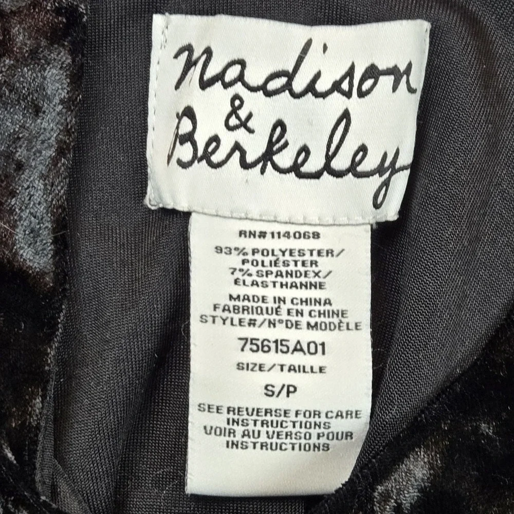 Madison & Berkeley Crushed Velvet Swing Cami SMALL Party Glam Goth‎ Festival Top - Picture 3 of 6